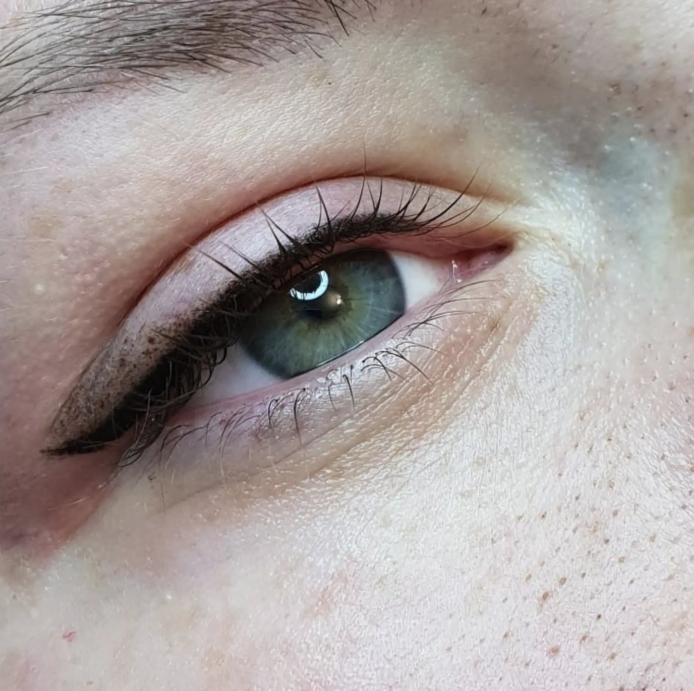 Healed smoky ombre eyeliner cosmetic tattoo at Maison Montclair